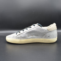 Golden Goose superstar paillettes argent/blanc/beige - T38