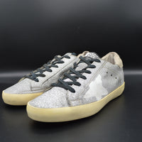 Golden Goose superstar paillettes argent/blanc/beige - T38