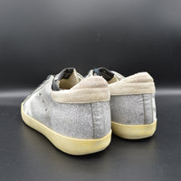 Golden Goose superstar paillettes argent/blanc/beige - T38